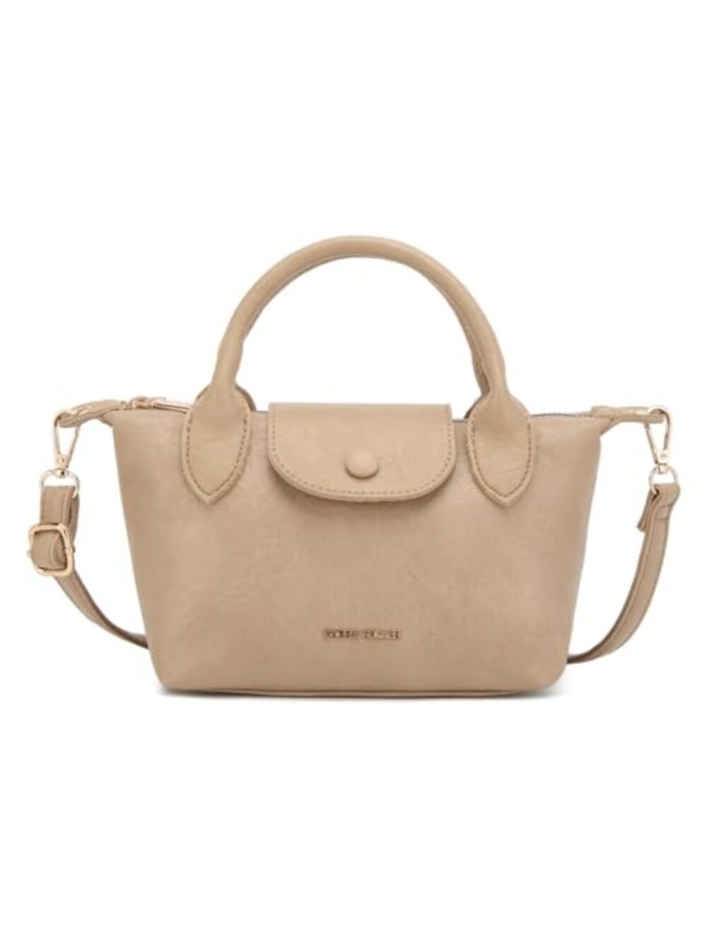 Mini Crossbody Bag Faux Leather Top Handle Purse with Removable Strap